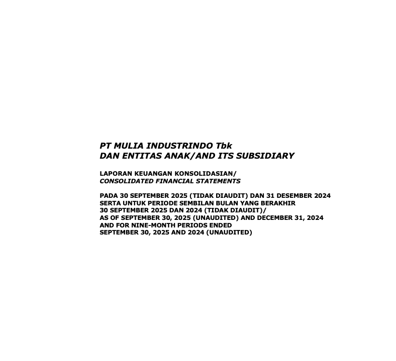 September 30, 2025 Report